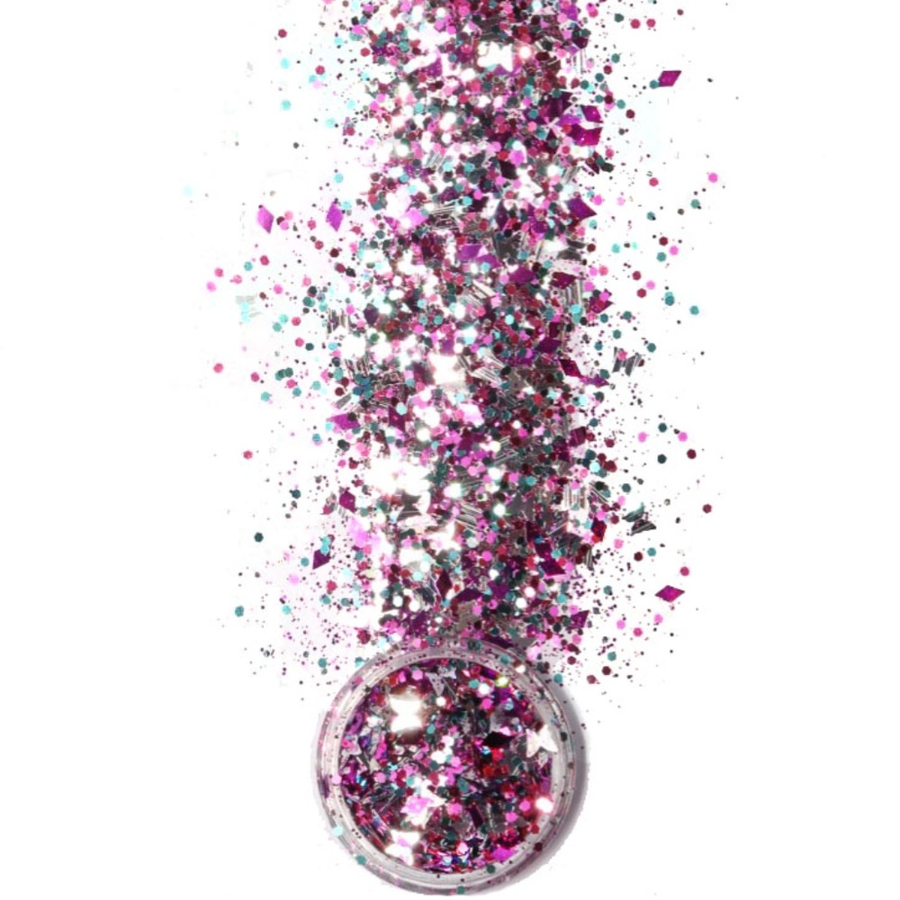 Purple Pink Turquoise Silver Cosmetic Glitter